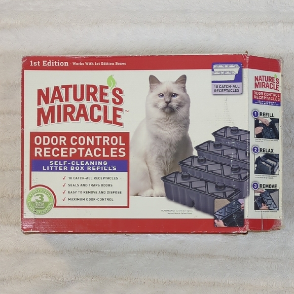 Nature's Miracle 1st Edition Odor Control Receptacles Open Box But 18 New Unused - Picture 1 of 7
